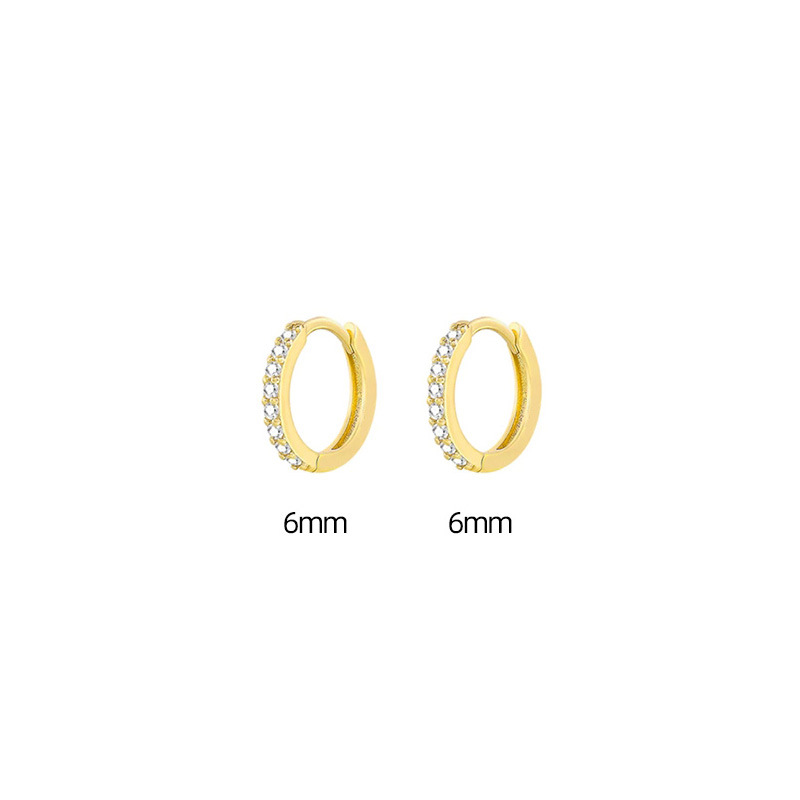 Cubic Zirconia Hoops Earrings for Women Small Cartilage Diamond Sterling Silver Huggie Hoop Earrings Cz Ear Studs Jewelry Wedding Mothers Day Jewelry 