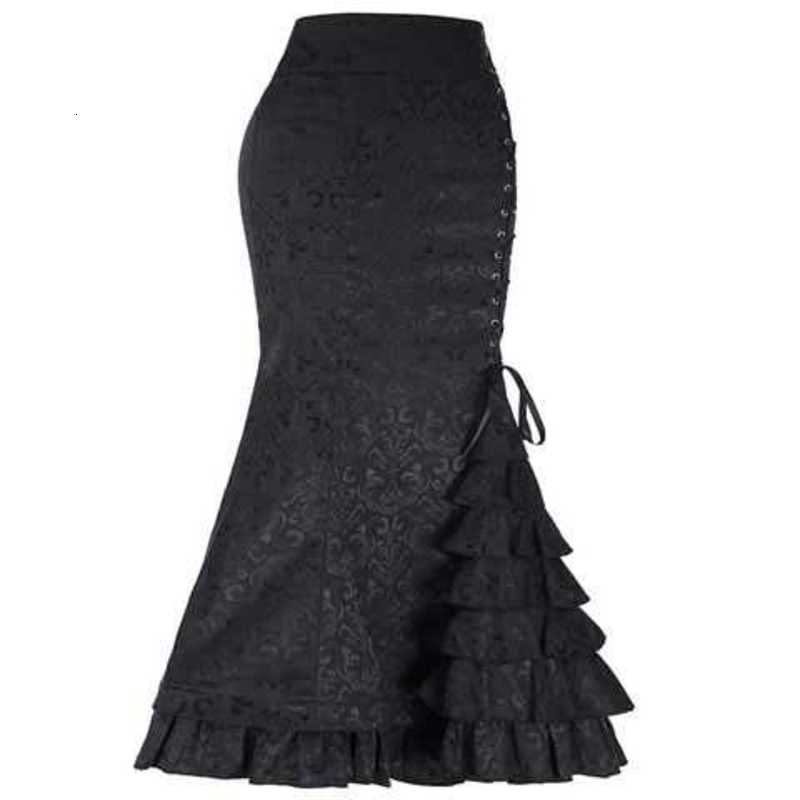 Women's fashion, sexy fishtail tie, waistband, jacquard long skirt, half temperament, buttocks wrapped