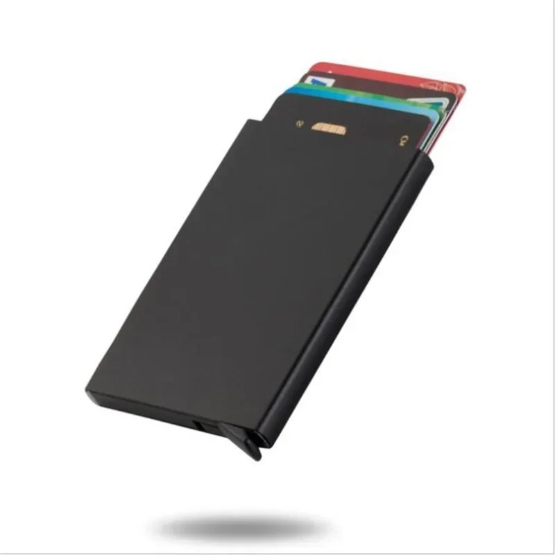 2024 Anti-theft ID Credit Card Holder Porte Carte Thin Aluminium Metal Wallets Bank Women Men Credit Card Box