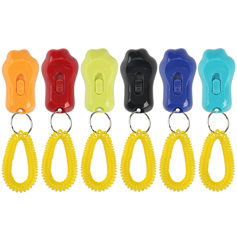 2PCS Paw Shape Dog Clicker Toys Pet Tranining Clickers Obedience Dog Pets Training Trainer Click
