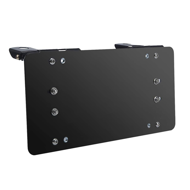 Flip Up License Plate Mount Winch Roller Fairlead Mounting Bracket Frame 8 3/4 Inch Holder