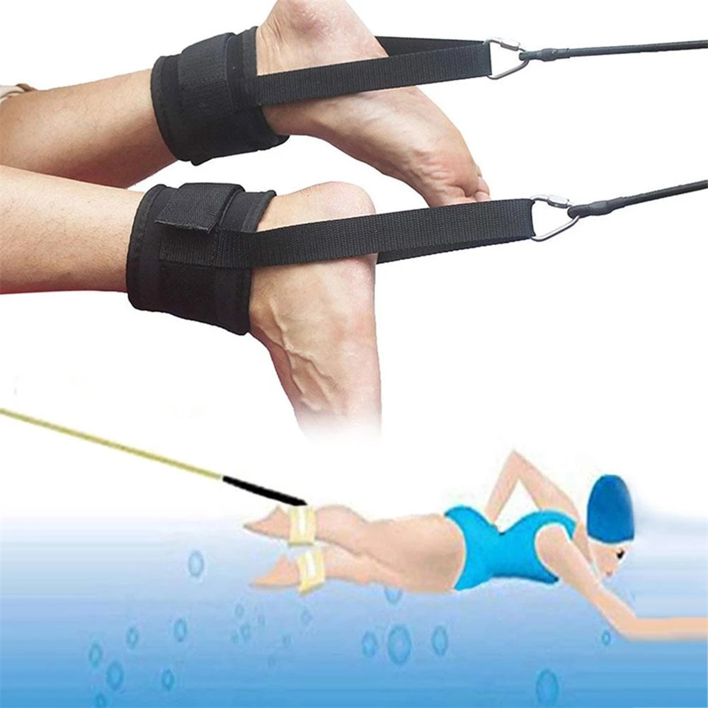 Swim Ankle 2025 Strap Stationary Swimmer Swim Lap new Swim Training Leash Adjustable Swimming Resistance Band Exercise Belt Elastic Rope