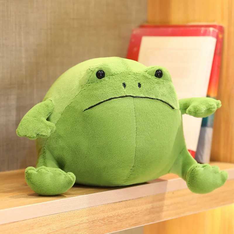 Stuffed Plush Animals Kaii Ricky Rain Green Frog Plush Toy Super Soft Stuffed Animal Lovely Frog Doll Baby Toys Plushie Gift Toy for Kids Girls