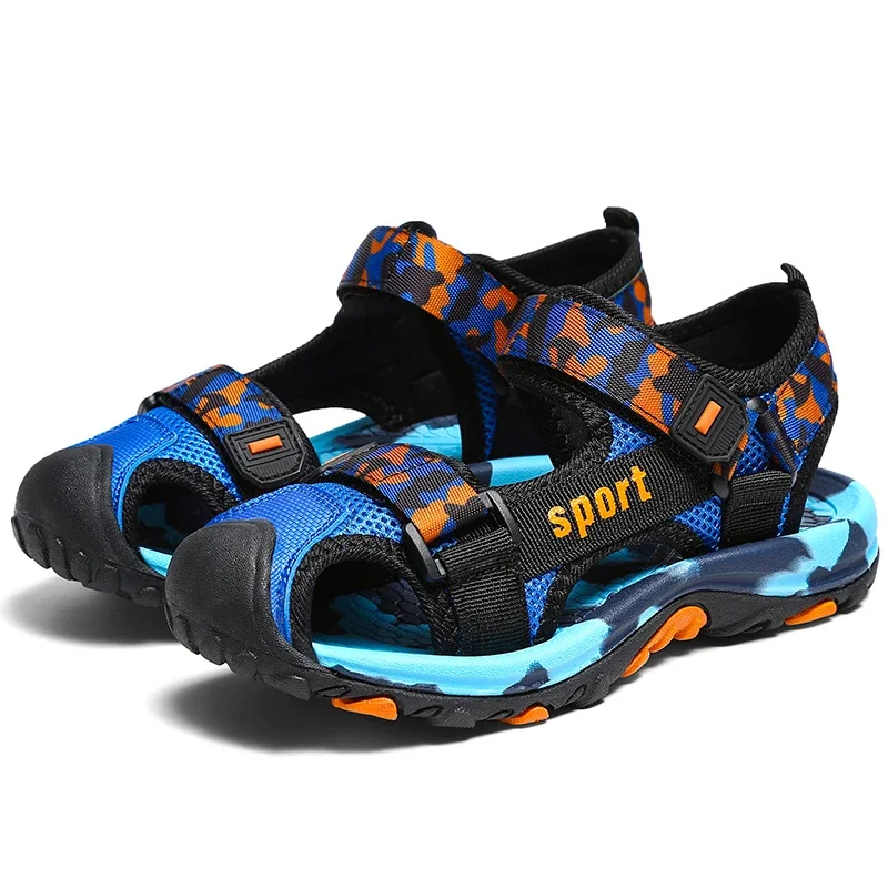 Children Summer Boys Sandals High Quality Kids Shoes Toddlers Cut-outs Big Canvas Rain Breathable Sandalias 4-12 Years 0508 z250513