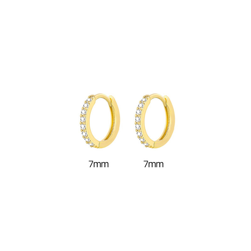 Cubic Zirconia Hoops Earrings for Women Small Cartilage Diamond Sterling Silver Huggie Hoop Earrings Cz Ear Studs Jewelry Wedding Mothers Day Jewelry 