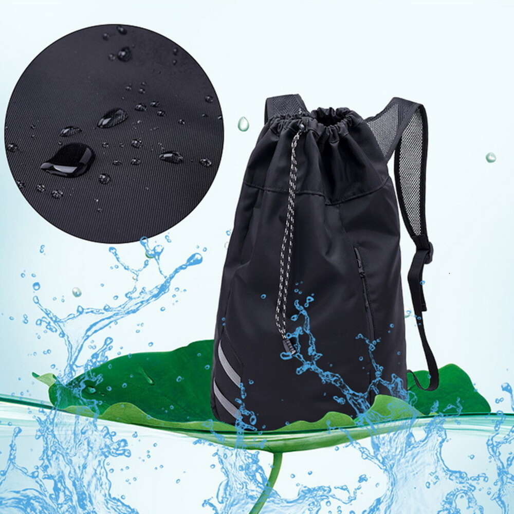 Ddmytiger Ddmytiger New Fashion Black Men S Sports Backpack With Water Splashing Prevention Large Capacity Casual And Simple Drawstring Basketball Bag