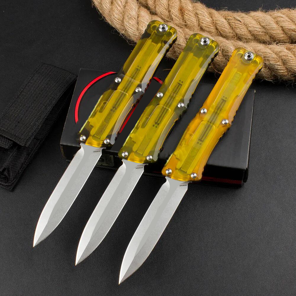 6Models Combat-TR Knife Double action D2 Blade Aviation aluminum+PEI handles Tactical Pocket Knives Self-Defense EDC Tools