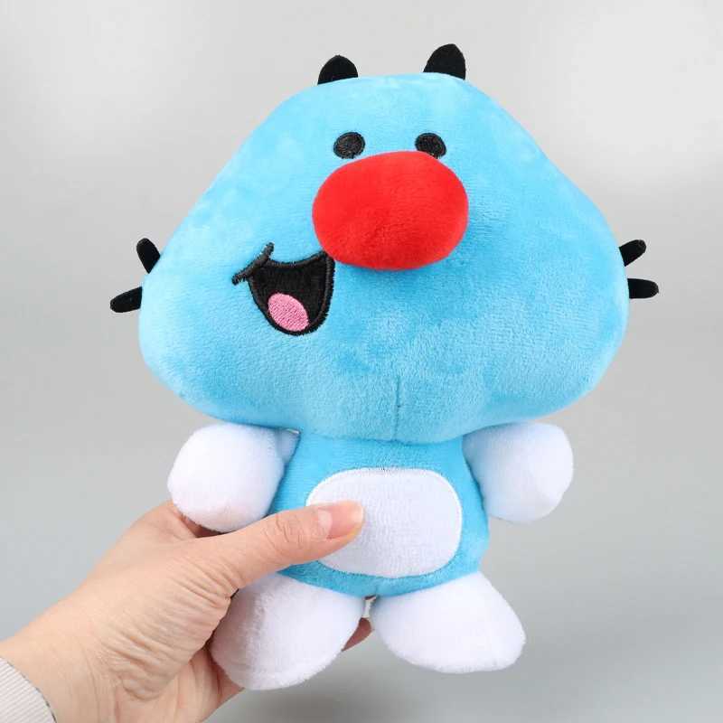 Stuffed Plush Animals 2023 Anime TV Oggy Blue Kitten Plush Toy Oggy And The Cockroaches Cat Soft Stuffed Doll Animal Kitten Pillow Birthday Gifts