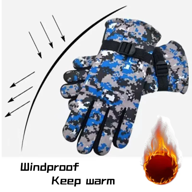 Men Skiing Gloves new Waterproof 2025 Winter Warm Hands Gloves Snowboard Thermal Motorcycle Riding cycling sports thicken Snow Gloves