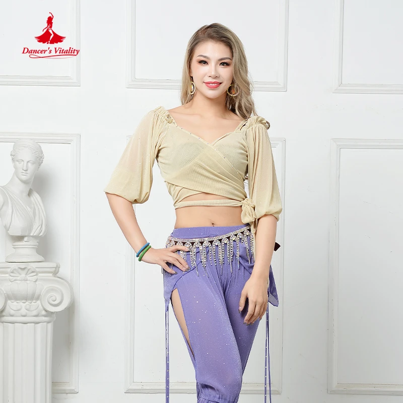 Belly new Dance Performance Suit Winter Half Sleeves 2025 Top & Trousers for Women Oriental Wear Girl's Belly Dancing Tops Pants Clothes