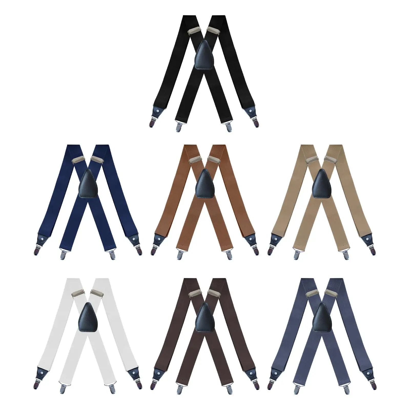 Men's Suspenders new 2025 Heavy Duty 4 Clips Pants Brace Unisex for Work Womens