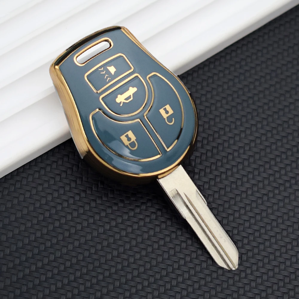 2 4 Buttons TPU Car Key Cover FOB Case for Nissan Juke Note Micra Cube Qashqai Remote Key Holder Bag Auto Accessory