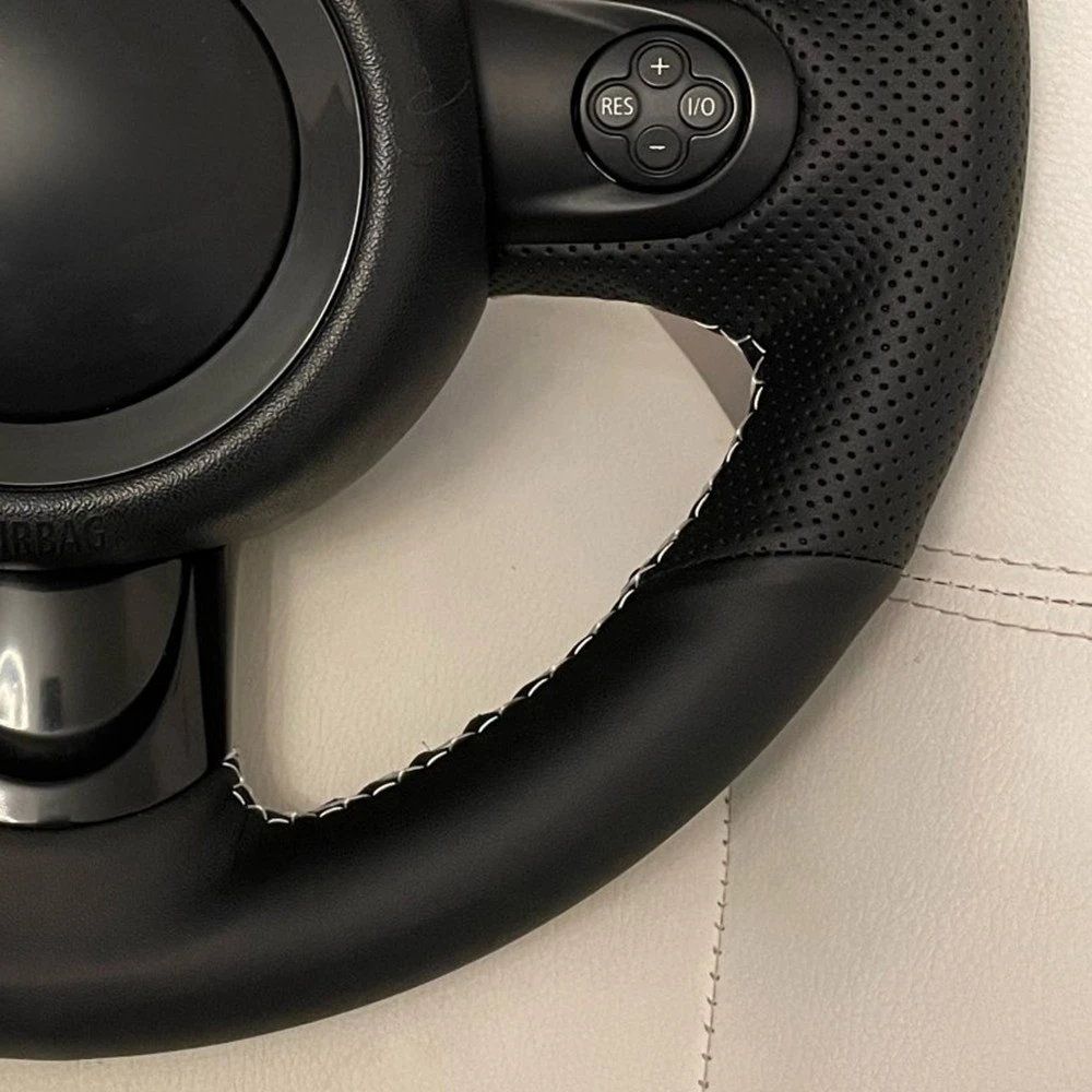 Braid DIY Car Steering Wheel Cover Anti-Slip Artificial Leather For Mini Cooper Hatchback R56/R57 Clubman Clubvan Coupe 3-Spoke