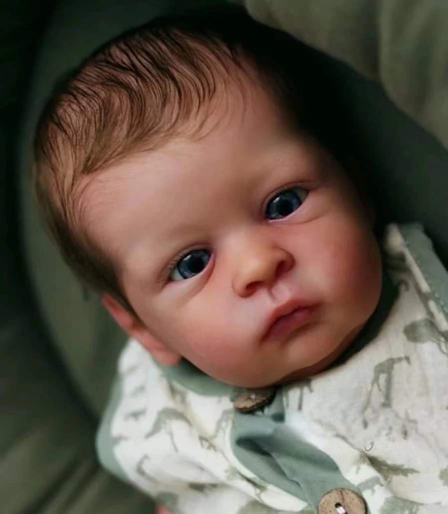NPK 20inch Reborn Doll Kit Oskar Lifelike Real Soft Touch Real Baby Fresh Color Unfinished Doll Parts with Body