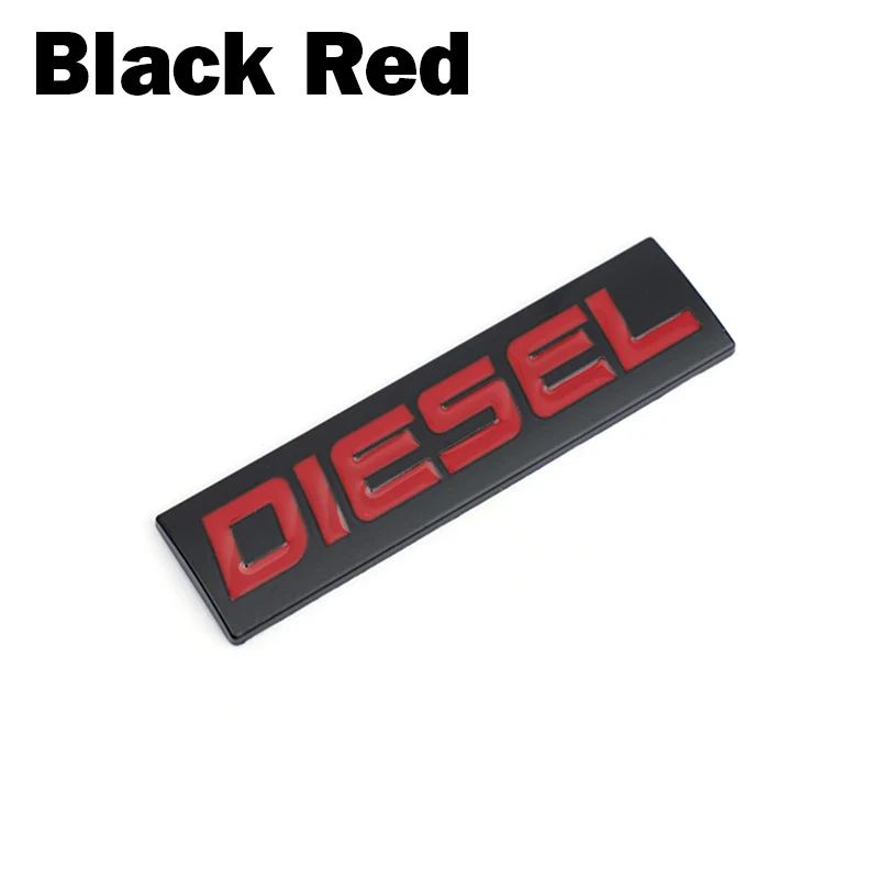 Car Styling 3D Metal Chrome Zinc Alloy Emblem Universal Diesel Logo Car Badge Body Trunk Fender Adhensive Emblem Auto Accessory
