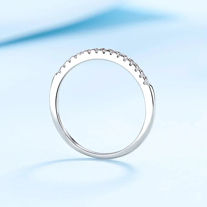 NeeTim Moissanite Ring Sterling Sier with White Gold Plated Full new Dia Eternity Band Engagement Wedding Rings 2025 for Women