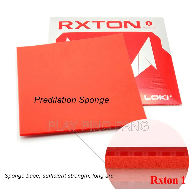 Loki RXTON 1 Table Tennis Rubber ITTF Approved Sticky Ping Pong Rubber with Hard Cake Sponge for Quick Attack Offensive