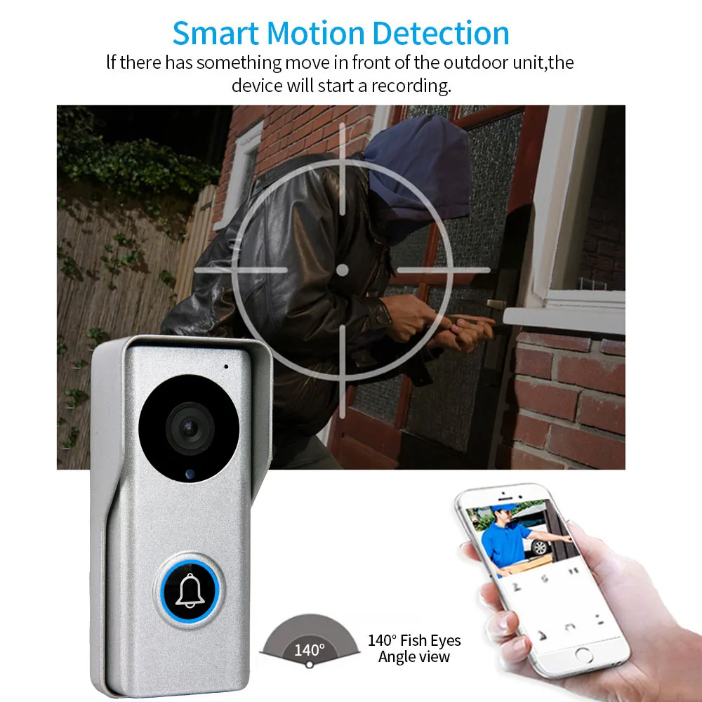 2.4 Wifi Tuya Video Intercom Kits for Home Smart Life Videophone with HD Camera Video Call Touch Unlock Monitor House Interphone