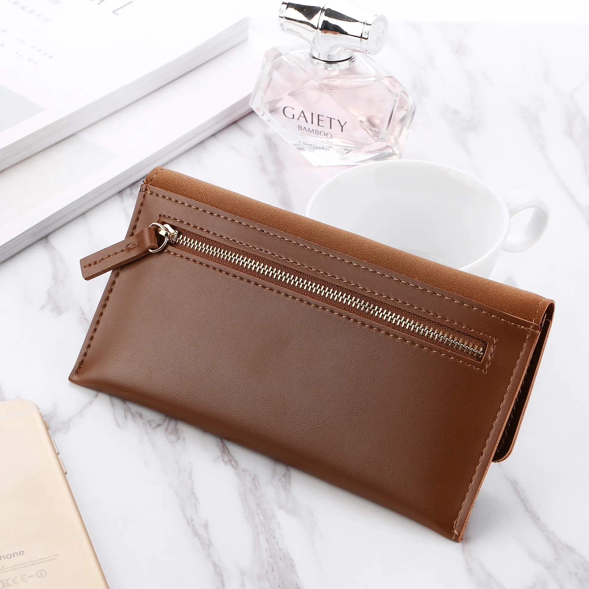 2023 Leather Women Wallets Hasp Lady Moneybags Zipper Coin Purse Woman Envelope Wallet Money Cards ID Holder Bags Purses Pocket dh1102219088