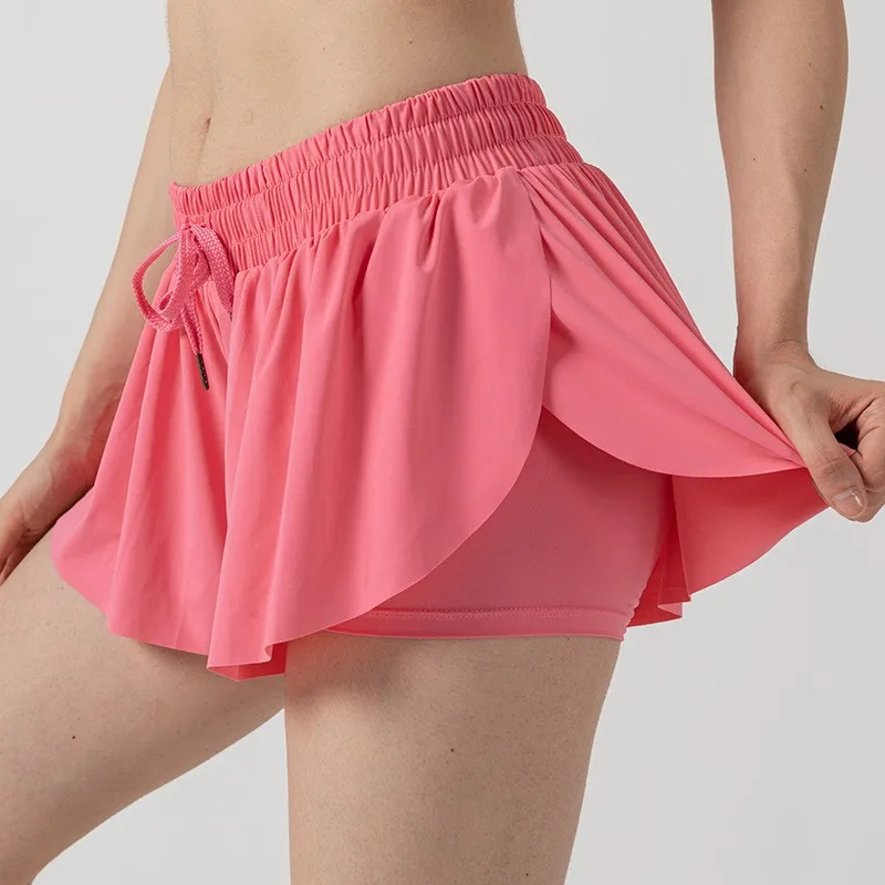 INLUMINE Children Sports Shorts with Pocket Girls Summer Quick-Drying Breathable Skirt Kid Outdoor Running Exercise Tennis Skirt