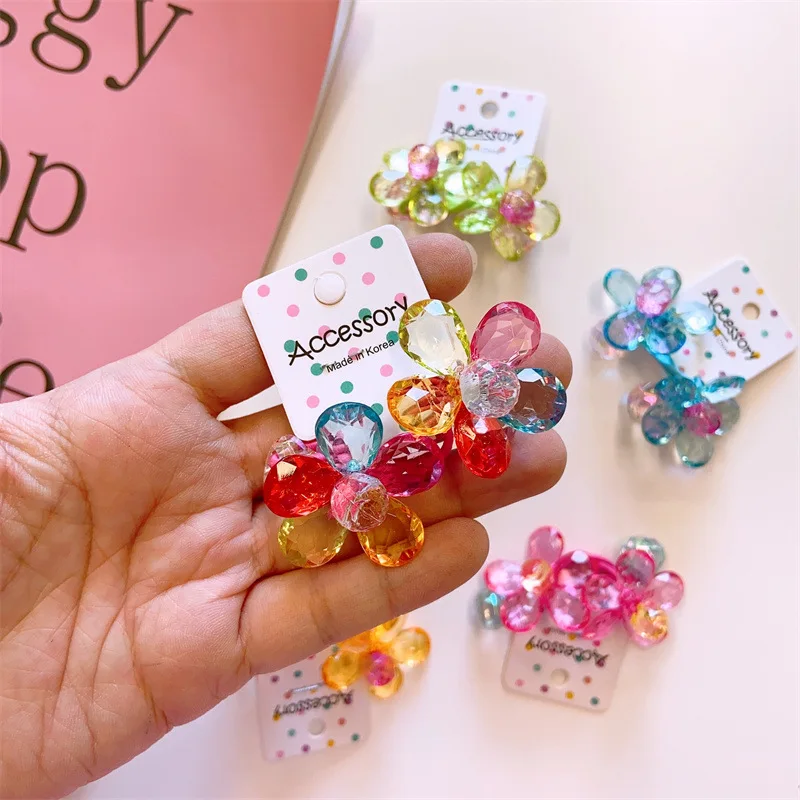 2 Pcs/Set Cute Hair Ties For Kids Girls Head Rope Flower Hair Rubber Bands Ponytail Elastic Hair Band Baby Hair Accessories