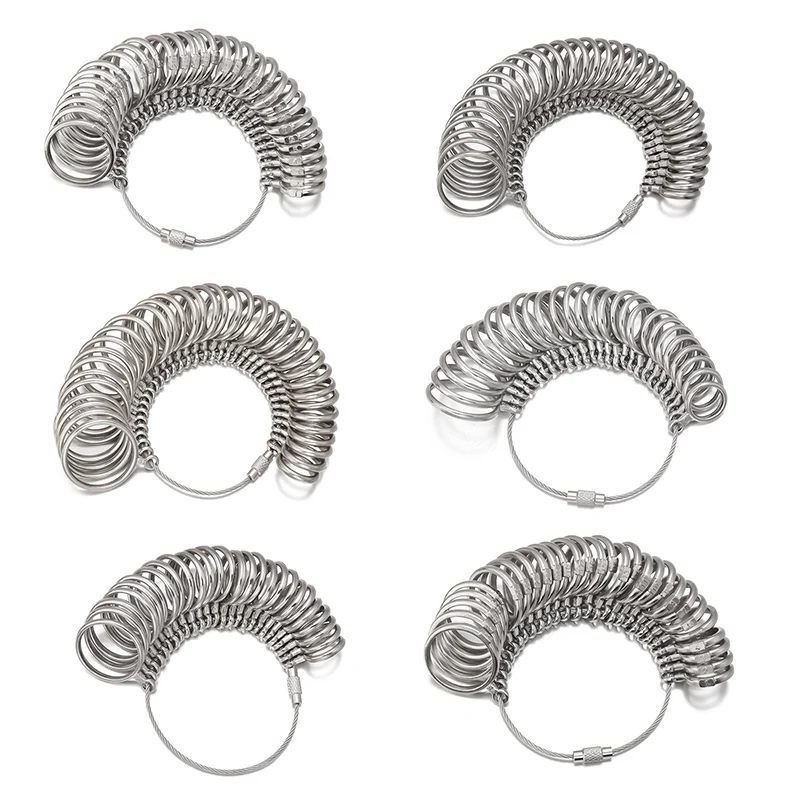 1 Set EU Ring Sizer Measuring Finger 2025 Sizing Measuring Stick Aluminum Metal new Rings Mandrel US Size Jewelry Tool