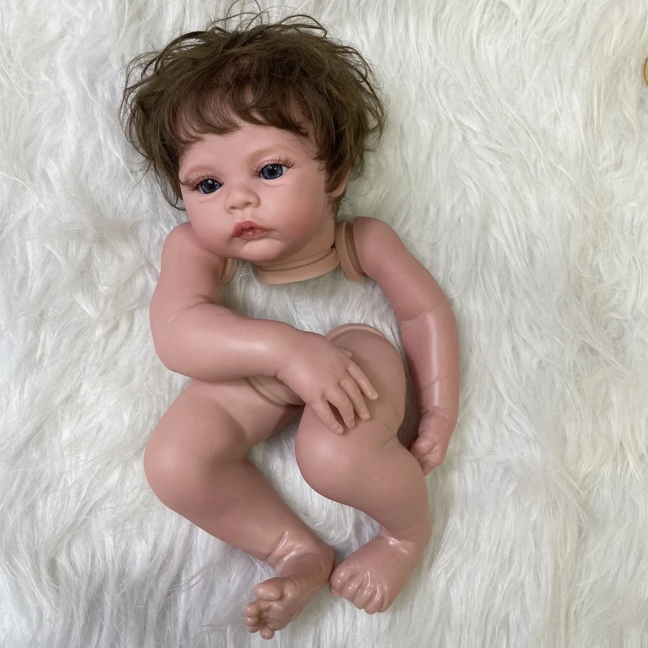 17Inch Already new Painted Reborn Doll Kit Meadow With Implanted Hair and Cloth 2025 Body Unassembled Handmade Doll Parts DIY