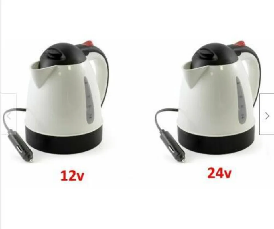 12V 24V Car Electric Kettle 1L Large Capacity Portable Travel Water Boiler Car Truck Travel Coffee Heated Tea Pot