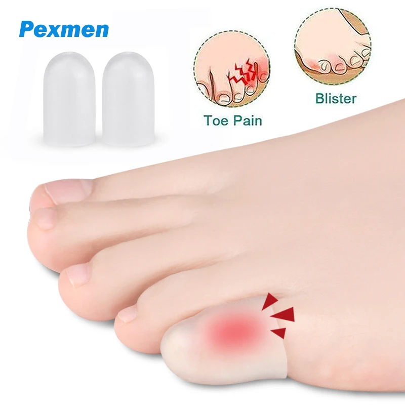 Pexmen 2/4/10Pcs Pinky Toe Protectors Little Toe Caps Covers 2025 Protect Toe from Corns Blisters Calluses and new Ingrown Toenails