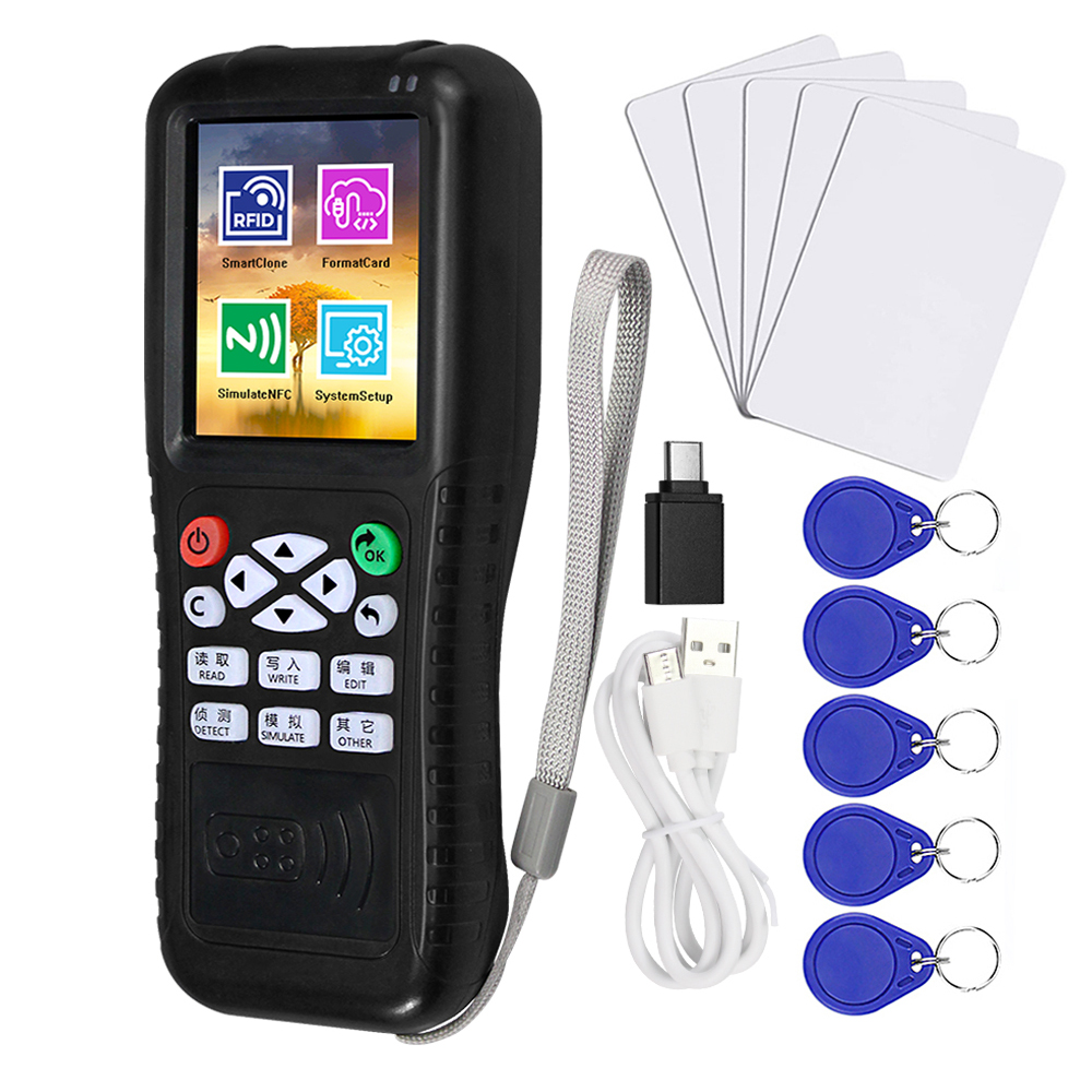 RFID Reader Writer Key Card Programmer Decoder Duplicator NFC Copier Free Software mobile APP Decoding