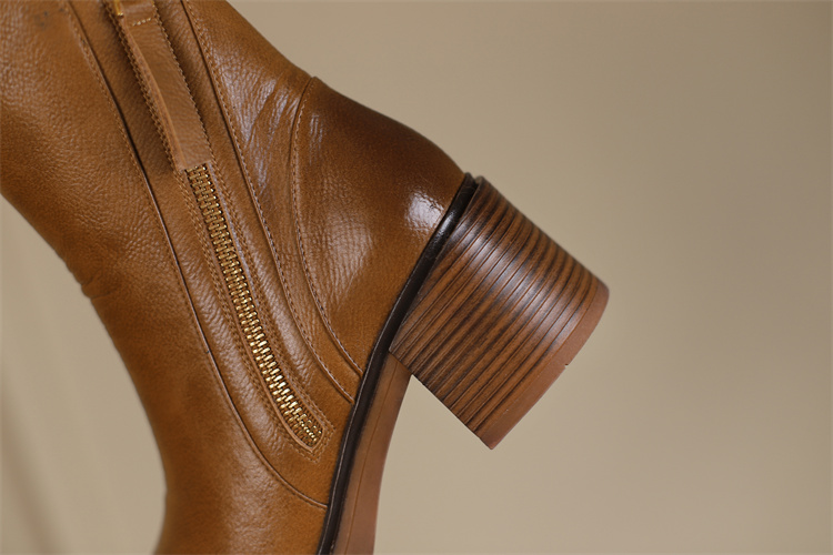 Winter 2026 Shoes Autumn Leather Short for Women Round Toe Chunky Zipper Ankle Boots Female Platform Heel Platm dh1102627460