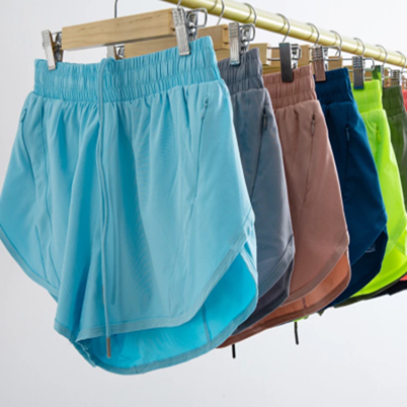 Women's NWT Shorts Loose Side Zipper Pocket Shorts Gym Workout Running Shorts Drawcord Outdoor Short Anti-glare Yoga Shorts