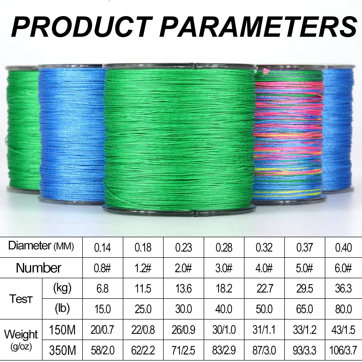 Sougayilang 8x Strands Fishing Line 150m 2025 350m PE Braided Line 30lb Smooth and Corrosion-resistant Line new for Freshwater Fishing