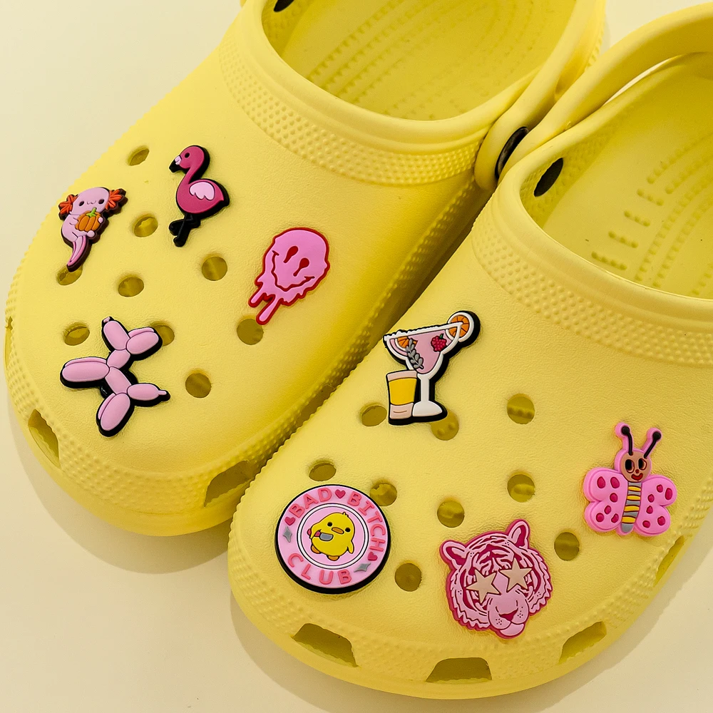 Cute Animals Shoes Charms Accessories Funny Frog Dog Duck Cactus Avocado Shoe Decorations Salamander Pins Jeans
