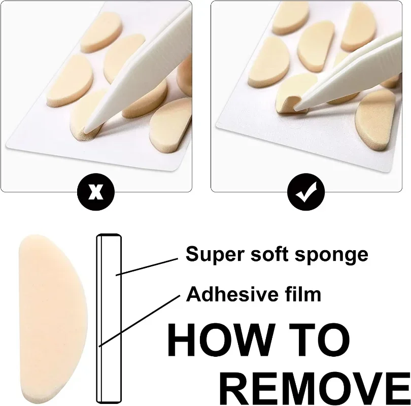 24pcs Soft Anti-slip Glasses Nose Pads EVA Foam Adhesive Sweat absorb Sponge Nose Pads Eyeglasses Stickers Eyewear Accessories
