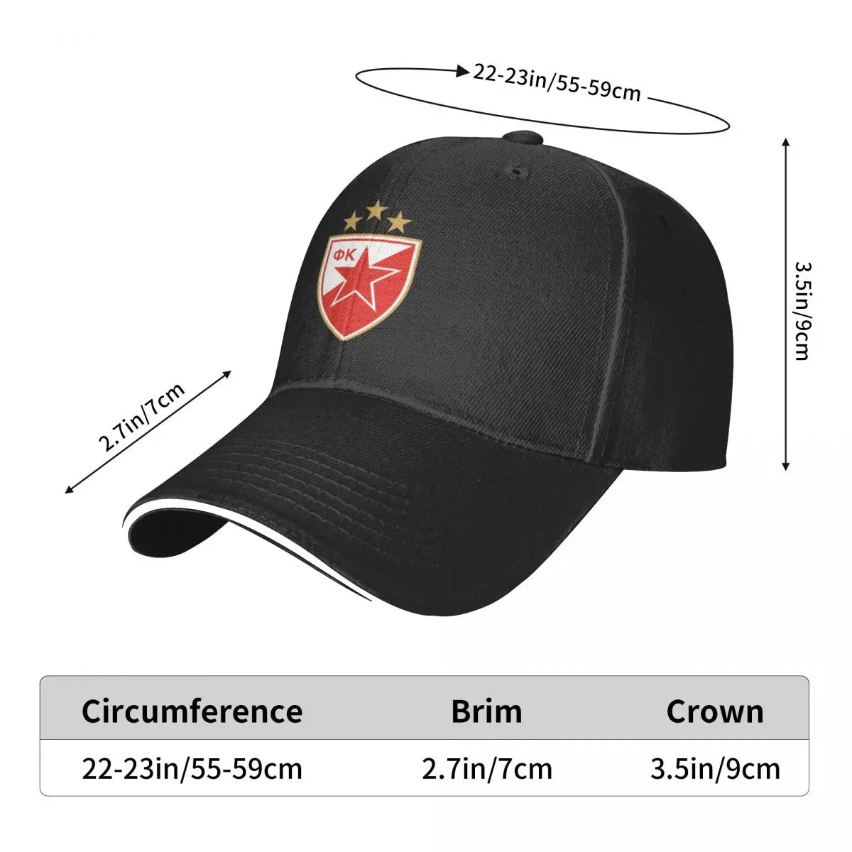 2025 new Red Star / Crvena Zvezda Cap Baseball Cap gentleman hat Boy cap Women's
