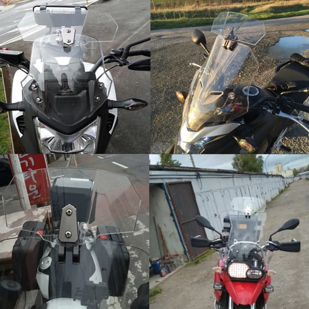 Motorcycle Wind Deflector Windscreen Windshield for BMW R1200GS Honda Vfr 800 Yamaha Kawasaki Versys 650 Benelli Moto Parts
