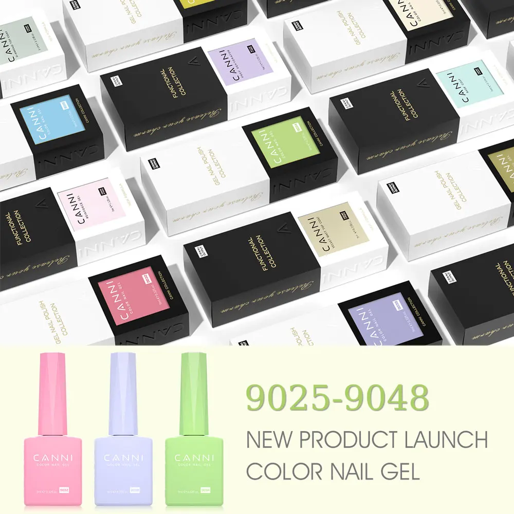 New Arrival CANNI CC2 HEMA FREE Color Nail Gel Polish 9ml White Organic Varnish Semi Permanent Nail Art Gel Lacquer