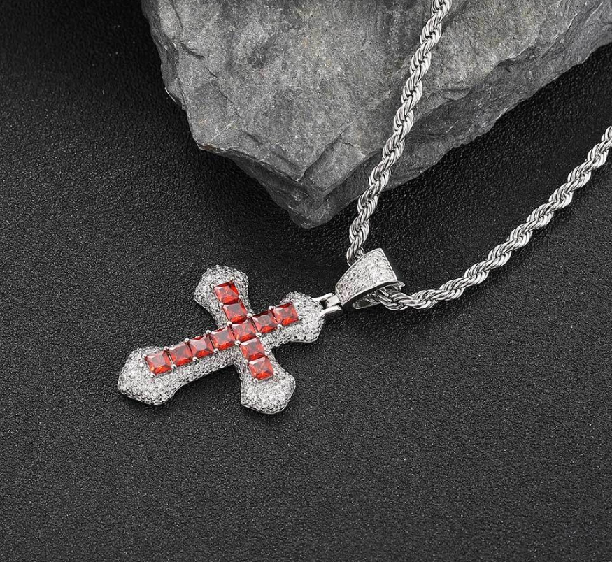 Pendant Necklaces Goth Pendants Necklace For Women Classic Cross Choker Chain Zircon Light Gold Color Womens Wholesale Jewelry Drop D Dhhjr