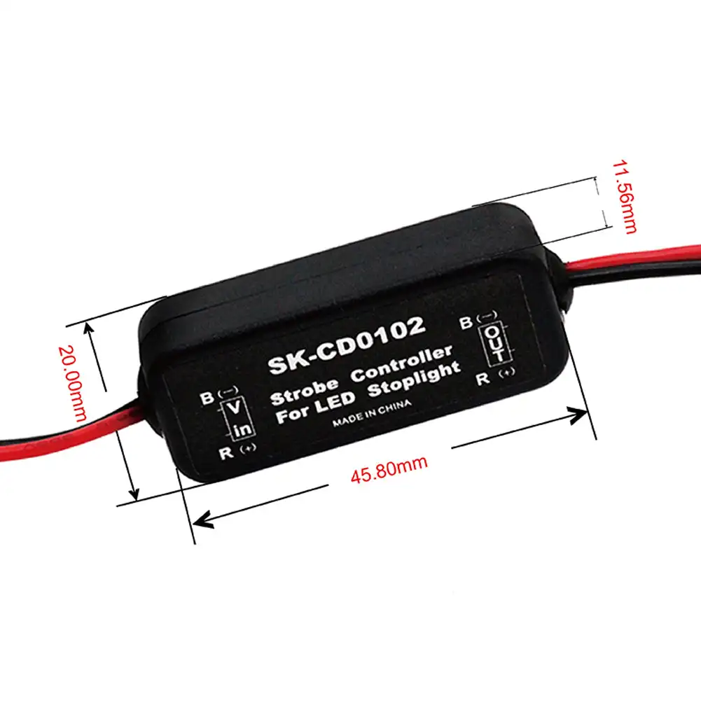 1Pcs GS-100A Brake Lights Strobe Controller LED new Tail Light Controller Box with Fast and Slow 2025 Flash Warning Function