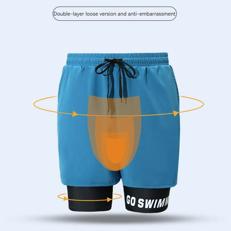Men Teens Swim Trunks Anti Embarrassment Loose 2025 Quick Dry Swimming new Shorts Seaside Beach Swimsuit Hot Spring Swimwear L-5XL Size