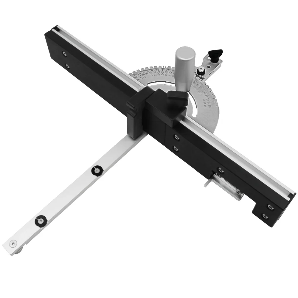 450mm Miter Gauge with track Stop Table Saw/Router Miter Gauge Sawing Assembly Ruler for Table Saw Router Woodworking Tools DIY
