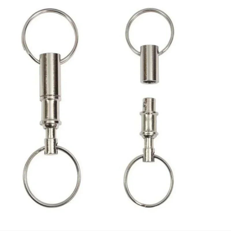 2025 1/3pcs Detachable Key Chains EDC Outdoor Tool Pull Apart Quick Release Keyrings Removable Double new Split Rings