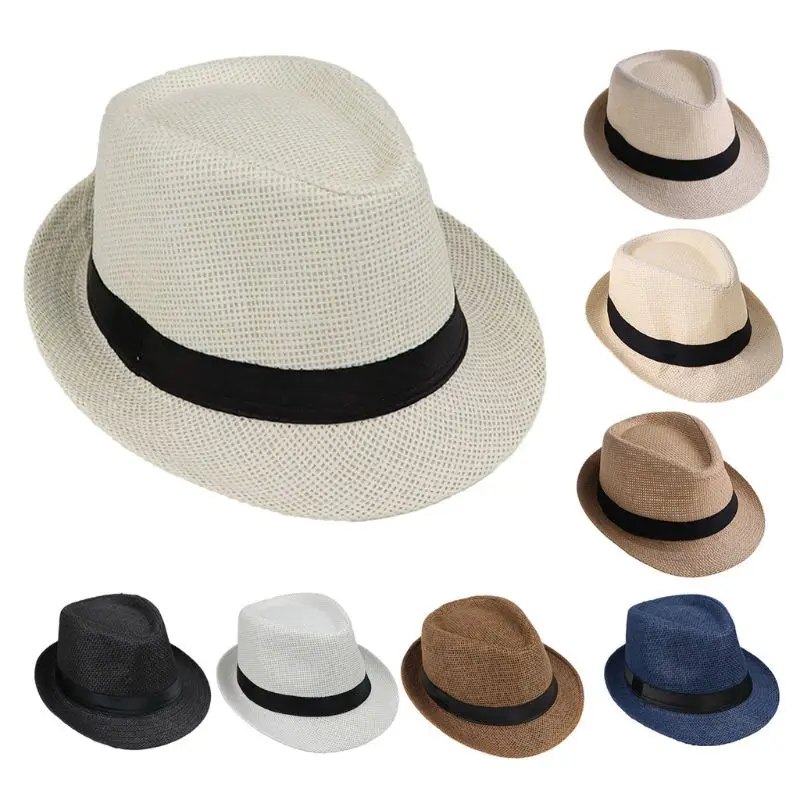 Children Kids Summer Beach 2025 Straw Hat Jazz Panama Breathable Hat Large Brim Outdoor new Breathable Hats Girls Boy Sunhat