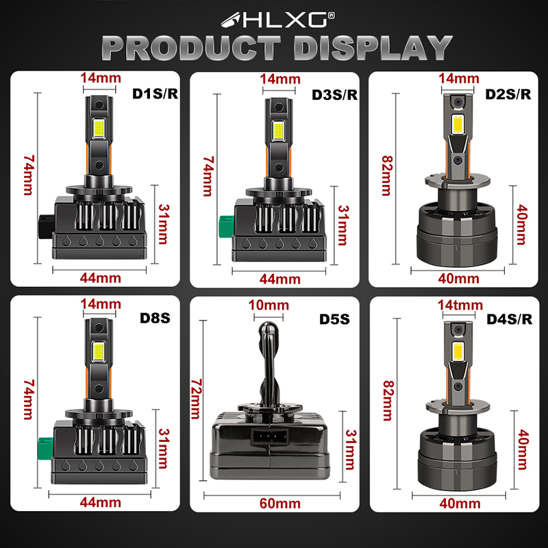 D3S LED D1S D4S D2S D8S D5S LED Canbus Headlights HID D1R D2R new D3R D4R Bulb 90W 40000LM 2025 Car Light Turbo Lamp 6000K Automobile