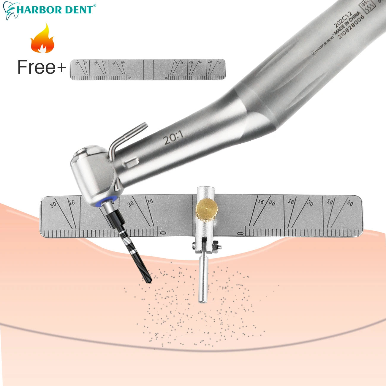 Dental Implant 2025 Locating Guide with Scale new Angle 3 Rulers Set High Temperature Sterilizable Bendable Planting Positioning Locator