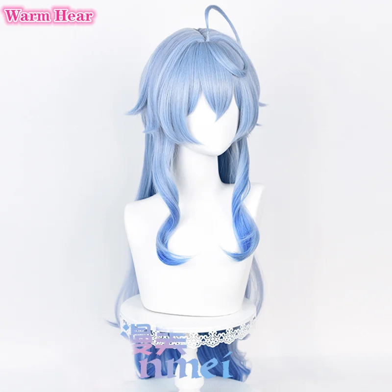 90cm Long Ganyu Cosplay Wig Blue Gradient Wig Cosplay 2025 Anime Wig new Heat Resistant Synthetic Wigs Halloween + Wig Cap