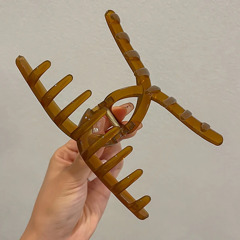 New Hair Claw Catch Clip Large Jelly Color Cross Shark Clip Ins Korea Morandi Color 2025 Hairpin Plate Hair Bath Crab new Clamps Headwear