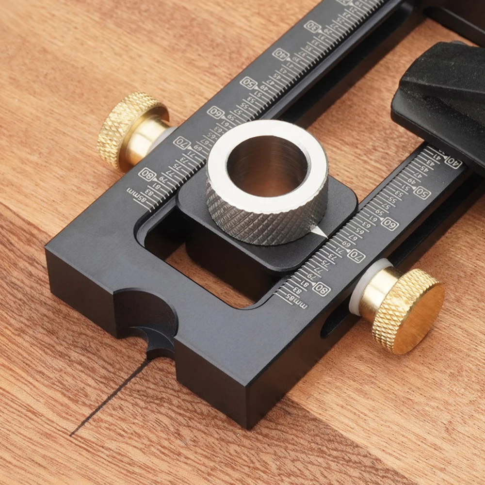 Screw Jig Cross Oblique Flat Head Puncher Woodworking 2 in 1 Bed Cabinet Screws Punch Locator Adjustable Drill Puncher Locator