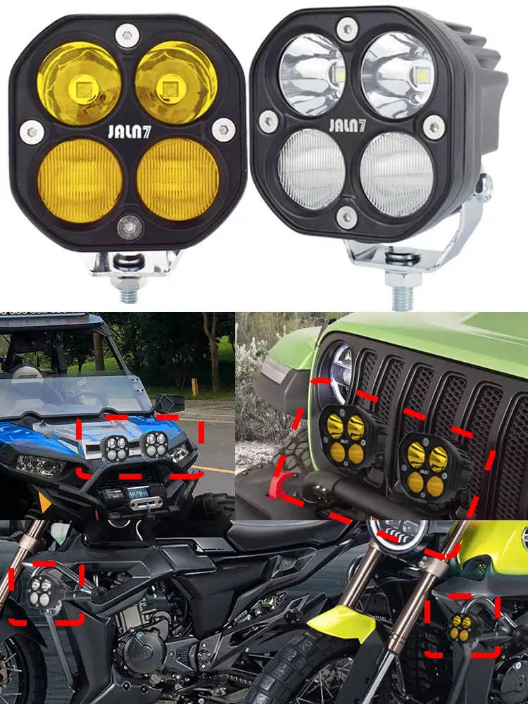 JALN7 Offroad LED Driving Lights 4x4 Pods Motorcycle 3 Inch 40W Headlight Fog Jeep Lada 4WD Bulb ATV UTV Pickup Truck SUV 2pcs